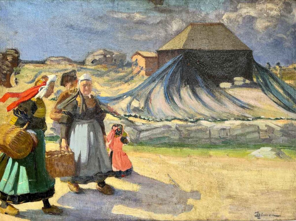 Lucien Simon - Les filets bleus - Galerie Gregoire Courtois